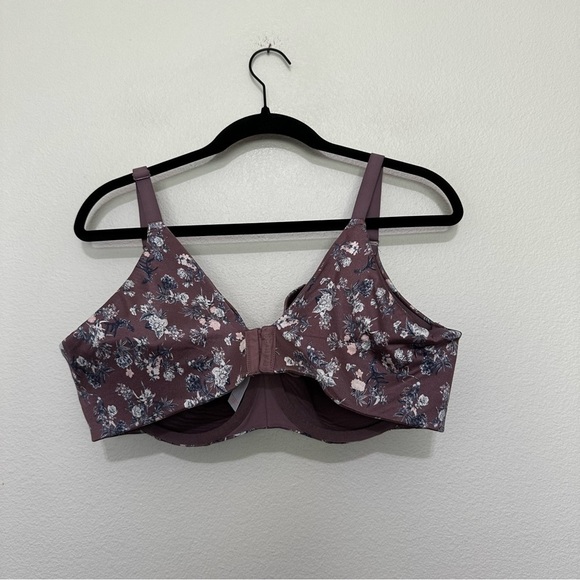 Cacique lightly lined balconette bra purple & blue women’s plus size 40DD - Picture 3 of 3